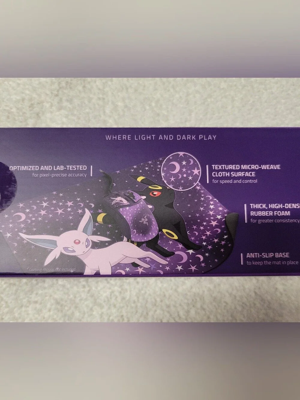Pokemon Razer Espeon Umbreon Edition Mouse and Mouse Pad Set Purple Pink NEW